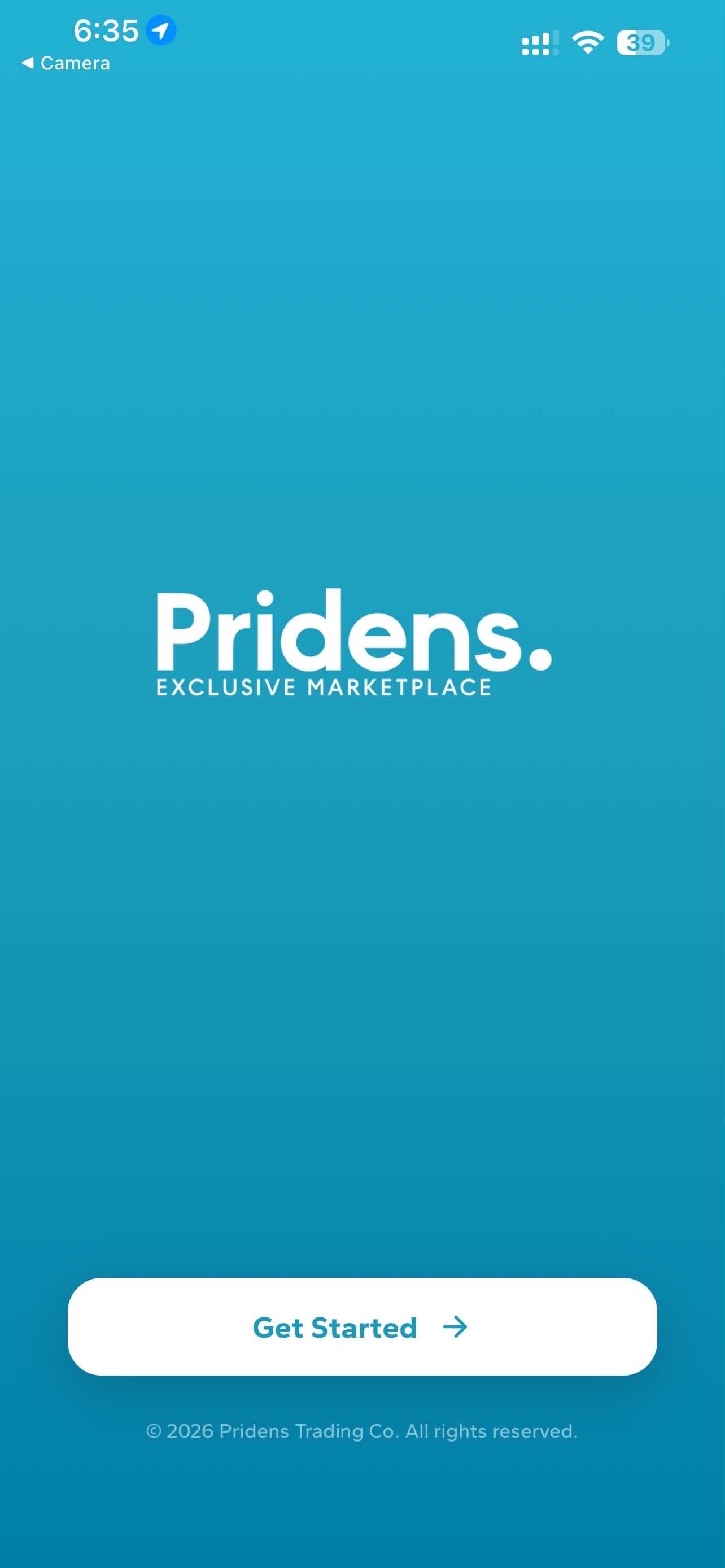 Pridens App - Splash Screen